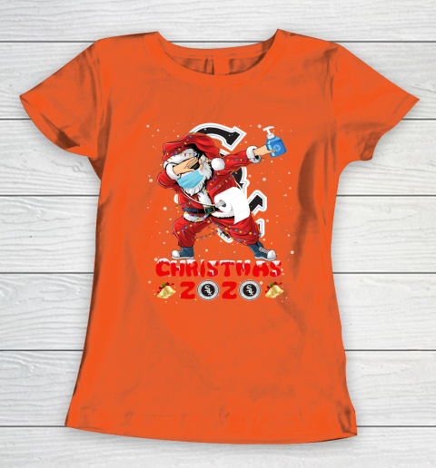 Chicago White Sox Funny Santa Claus Dabbing Christmas 2020 MLB Women's T-Shirt 3