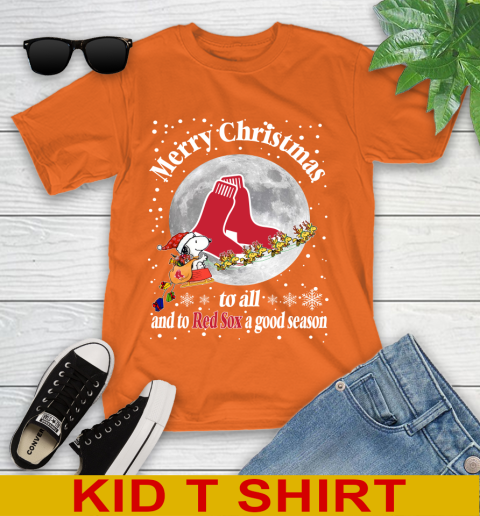 Boston Red Sox Merry Christmas To All And To Red Sox A Good Season MLB Baseball Sports Youth T-Shirt 8