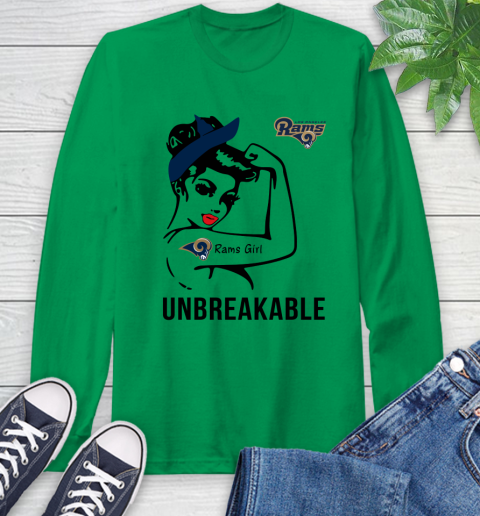 NFL Los Angeles Rams Girl Unbreakable Football Sports Long Sleeve T-Shirt 5