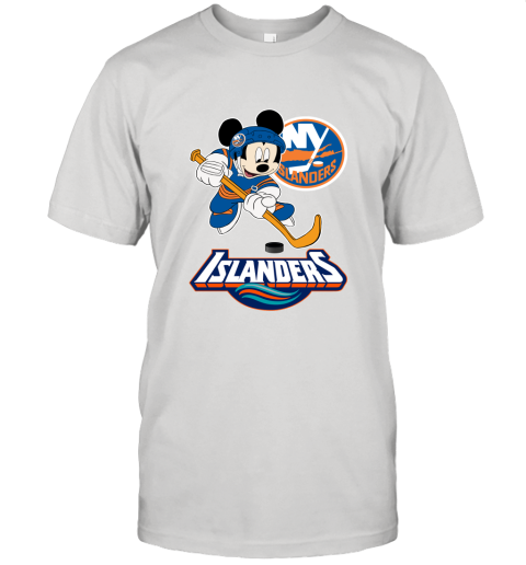 NHL Hockey Mickey Mouse Team New York Islanders Unisex Jersey Tee