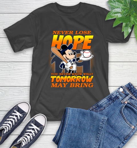 Detroit Tigers MLB Baseball Mickey Disney Never Lose Hope T-Shirt