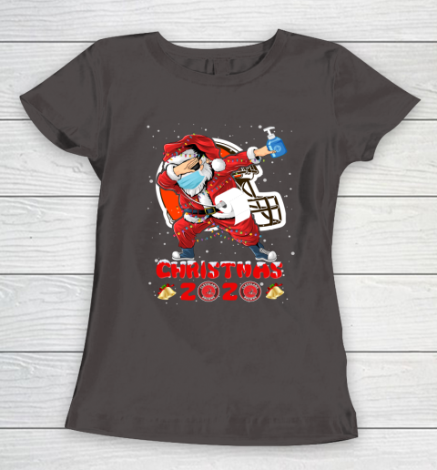 Cleveland Browns Funny Santa Claus Dabbing Christmas 2020 NFL Women's T-Shirt 7