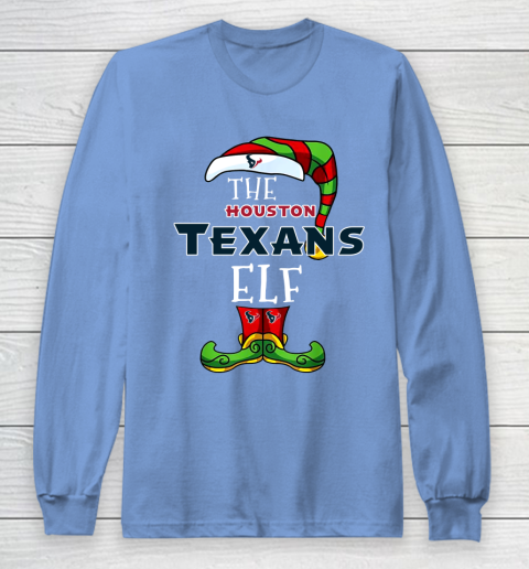 Houston Texans Christmas ELF Funny NFL Long Sleeve T-Shirt 8