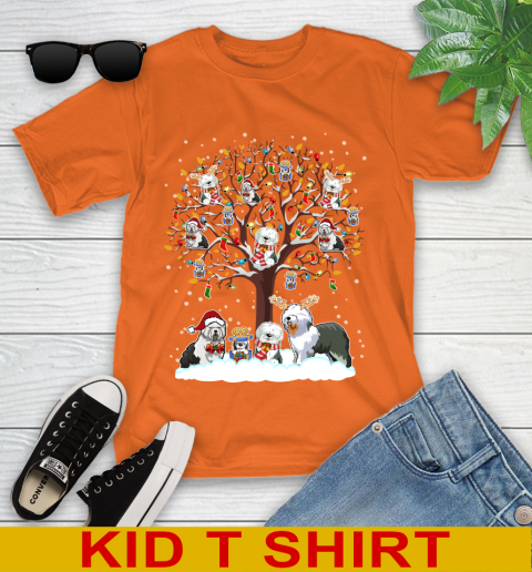 Old english Sheep dog dog pet lover light christmas tree shirt 104