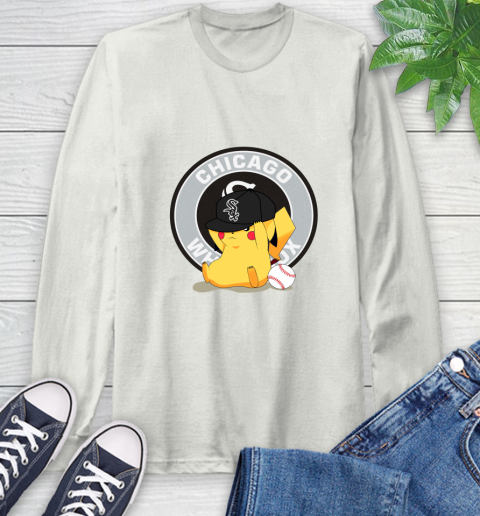 MLB Pikachu Baseball Sports Chicago White Sox Long Sleeve T-Shirt 12