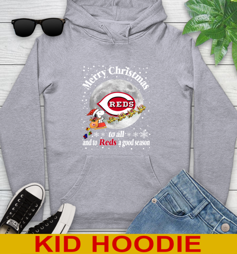 Cincinnati Reds Merry Christmas To All And To Reds A Good Season MLB Baseball Sports Youth Hoodie 6