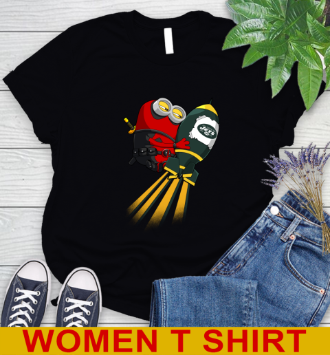 NFL Football New York Jets Deadpool Minion Marvel Shirt Women's T-Shirt