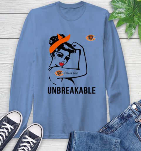 NFL Chicago Bears Girl Unbreakable Football Sports Long Sleeve T-Shirt 10