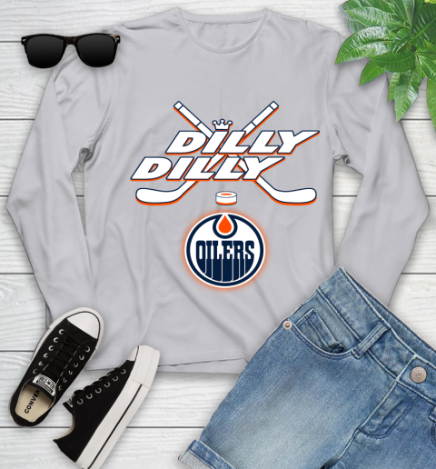 NHL Edmonton Oilers Dilly Dilly Hockey Sports Youth Long Sleeve 5