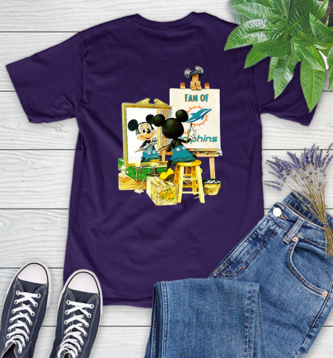 NFL Football Miami Dolphins Mickey Drawing Shirt 85