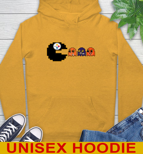 Pittsburgh Steelers NFL Football Pac Man Champion Hoodie 3