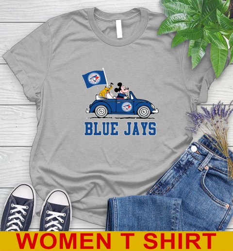MLB Baseball Toronto Blue Jays Pluto Mickey Driving Disney Shirt Women's T-Shirt 5
