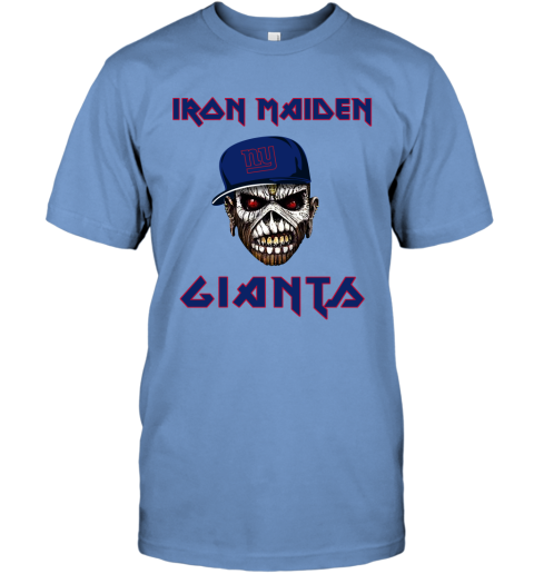 NFL New York Giants Iron Maiden Rock Band Music Football Sports FmOn386rKyx classic t shirt 2 95 151514 front carolina blue