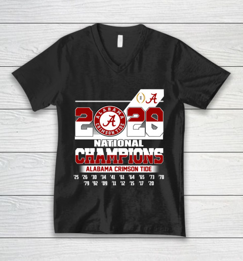 Alabama Crimson Tide National Championship 18 Times 2020 V-Neck T-Shirt