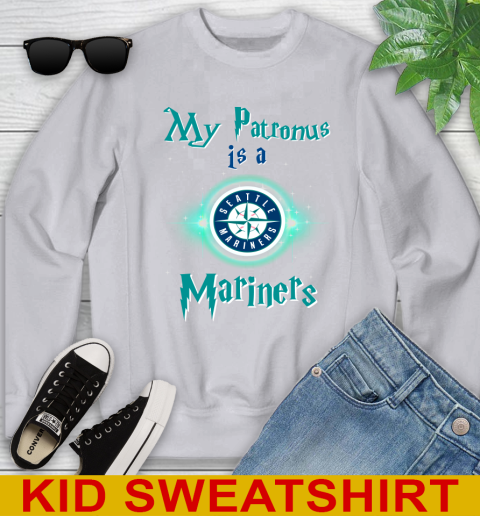 MLB Baseball Harry Potter My Patronus Is A Seattle Mariners Youth Sweatshirt 3