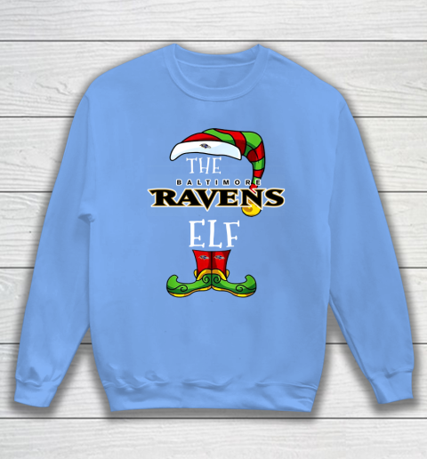 Baltimore Ravens Christmas ELF Funny NFL Sweatshirt 8