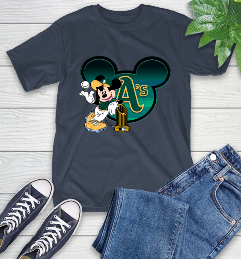 MLB Oakland Athletics The Commissioner's Trophy Mickey Mouse Disney T-Shirt 4