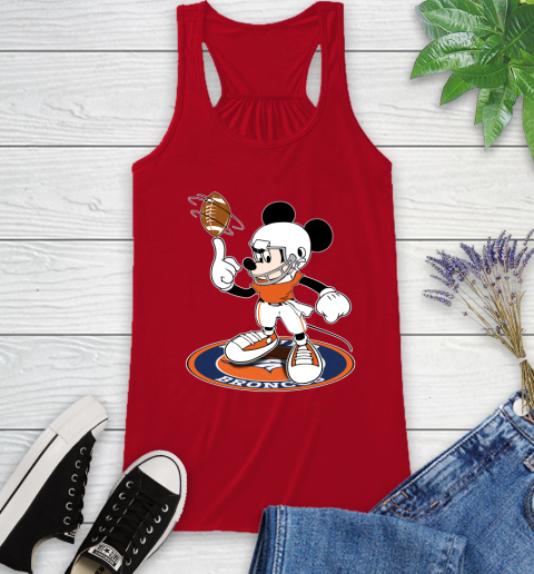 NFL Football Denver Broncos Cheerful Mickey Disney Shirt Racerback Tank 6