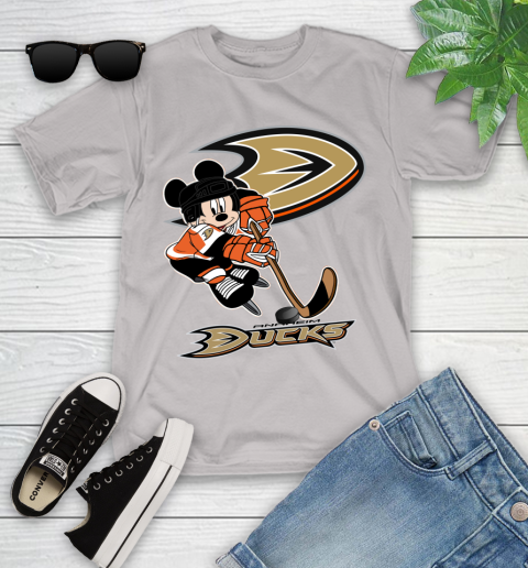 NHL Anaheim Ducks Mickey Mouse Disney Hockey T Shirt Youth T-Shirt 12