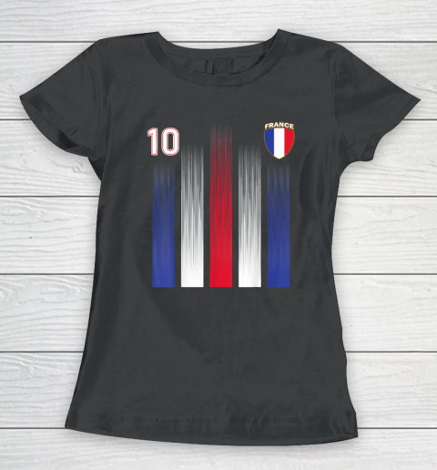 France Soccer Jersey France 10 Soccer Football Fan Women's T-Shirt
