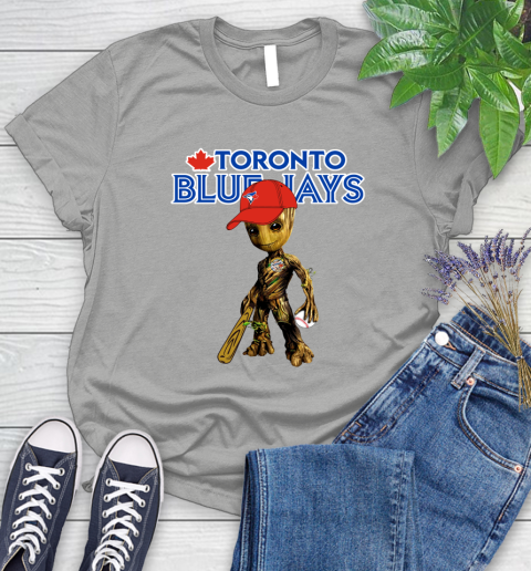 MLB Toronto Blue Jays Groot Guardians Of The Galaxy Baseball Women's T-Shirt 10