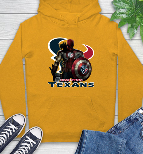 NFL Captain America Thor Spider Man Hawkeye Avengers Endgame Football Houston Texans Hoodie 3