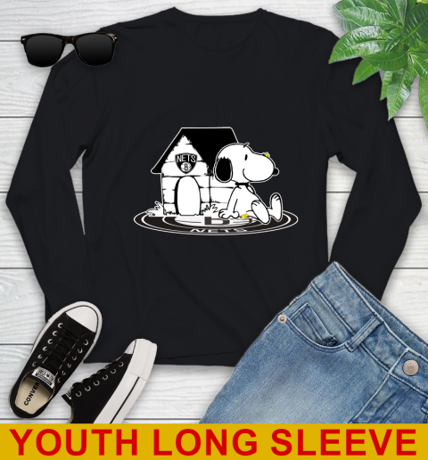 NBA Basketball Brooklyn Nets Snoopy The Peanuts Movie Shirt Youth Long Sleeve 2