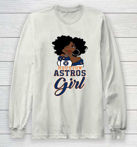 Houston Astross Girl MLB Long Sleeve T-Shirt 12