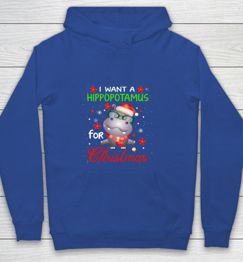 I Want A Hippopotamus For Christmas Funny Hippo Gifts Youth Hoodie 6