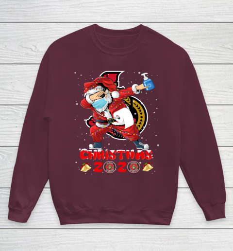 Ottawa Senators Funny Santa Claus Dabbing Christmas 2020 NHL Youth Sweatshirt 4