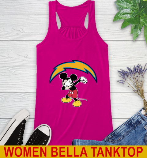 San Diego Chargers NFL Football Dabbing Mickey Disney Sports Racerback Tank 8
