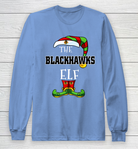 Chicago Blackhawks Christmas ELF Funny NHL Long Sleeve T-Shirt 8