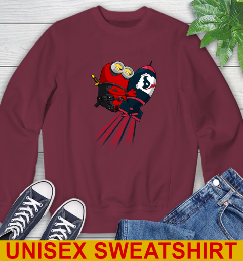 NFL Football Houston Texans Deadpool Minion Marvel Shirt Sweatshirt 7 NFL Football Houston Texans Deadpool Minion Marvel Shirt Sweatshirt - Image 7