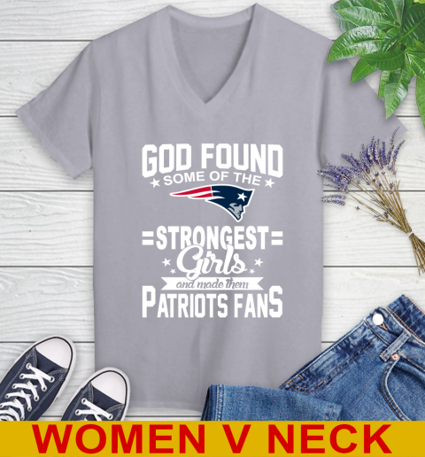 New England Patriots NFL Football God Found Some Of The Strongest Girls Adoring Fans Women's V-Neck T-Shirt 5 New England Patriots NFL Football God Found Some Of The Strongest Girls Adoring Fans Women's V-Neck T-Shirt - Image 5