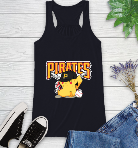 MLB Pikachu Baseball Sports Pittsburgh Pirates Racerback Tank 10
