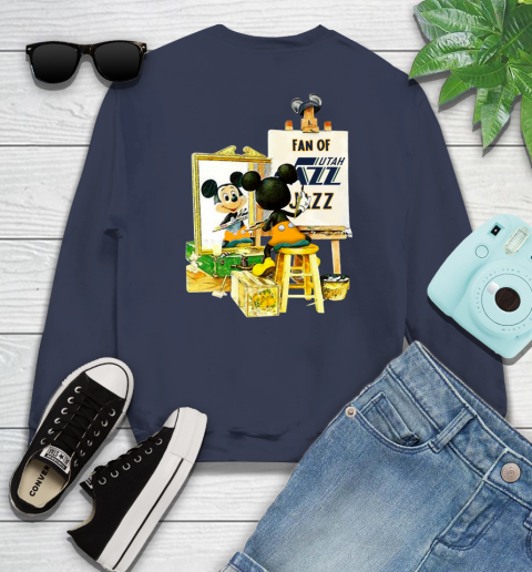 NBA Basketball Utah Jazz Mickey Drawing Shirt 26