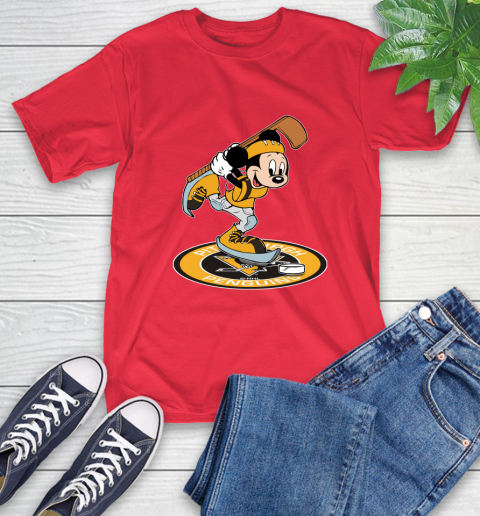 NHL Hockey Pittsburgh Penguins Cheerful Mickey Disney Shirt T-Shirt 11