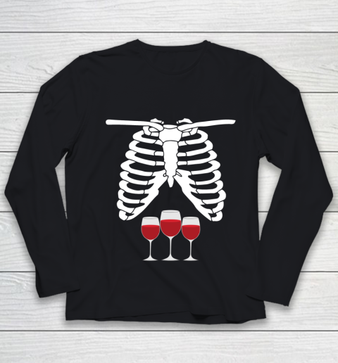 Wine Halloween Costume Skeleton X Ray Women Men Drinking Youth Long Sleeve