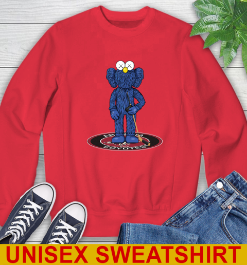 NHL Hockey Arizona Coyotes Kaws Bff Blue Figure Shirt Sweatshirt 10