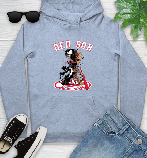 MLB Boston Red Sox Baseball Venom Groot Guardians Of The Galaxy Youth Hoodie 10