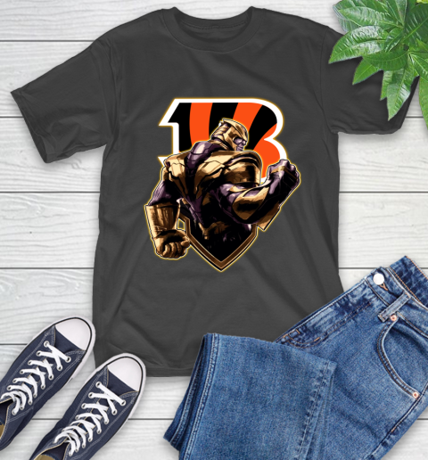 NFL Thanos Avengers Endgame Football Sports Cincinnati Bengals T-Shirt 2