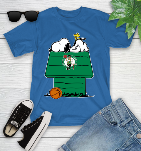 Boston Celtics NBA Basketball Snoopy Woodstock The Peanuts Movie Youth T-Shirt 9