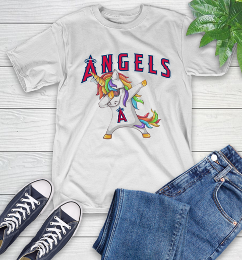 Los Angeles Angels MLB Baseball Funny Unicorn Dabbing Sports T-Shirt
