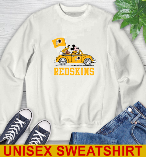 NFL Football Washington Redskins Pluto Mickey Driving Disney Shirt Sweatshirt