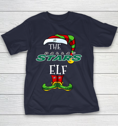 Dallas Stars Christmas ELF Funny NHL Youth T-Shirt 2