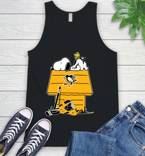 Pittsburgh Penguins NHL Hockey Snoopy Woodstock The Peanuts Movie Tank Top 2