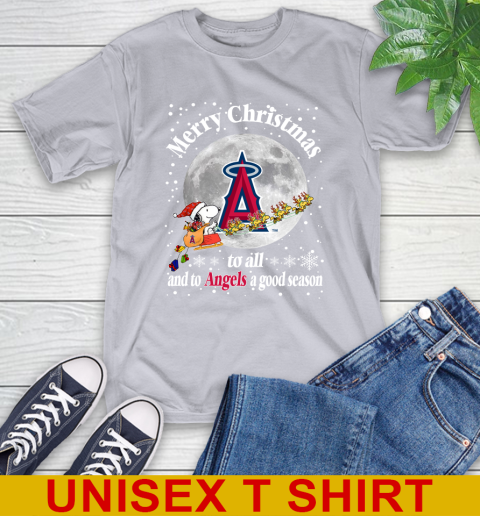 Los Angeles Angels Merry Christmas To All And To Angels A Good Season MLB Baseball Sports T-Shirt 5