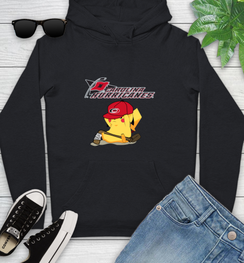NHL Pikachu Hockey Sports Carolina Hurricanes Youth Hoodie 2