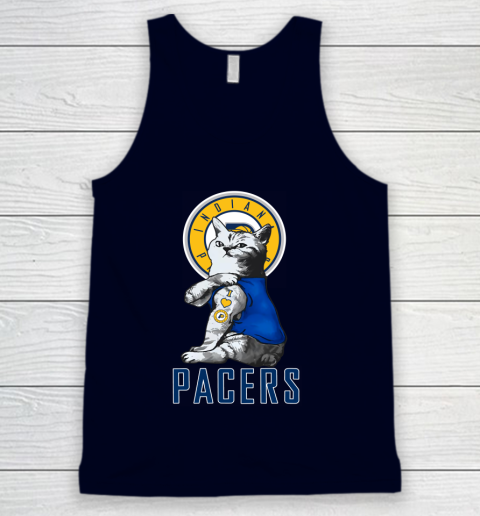 NBA Basketball My Cat Loves Indiana Pacers Tank Top 2