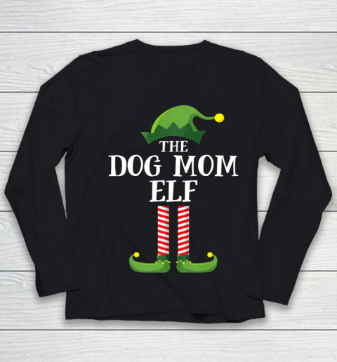 Dog Mom Elf Matching Family Group Christmas Party Pajama Youth Long Sleeve